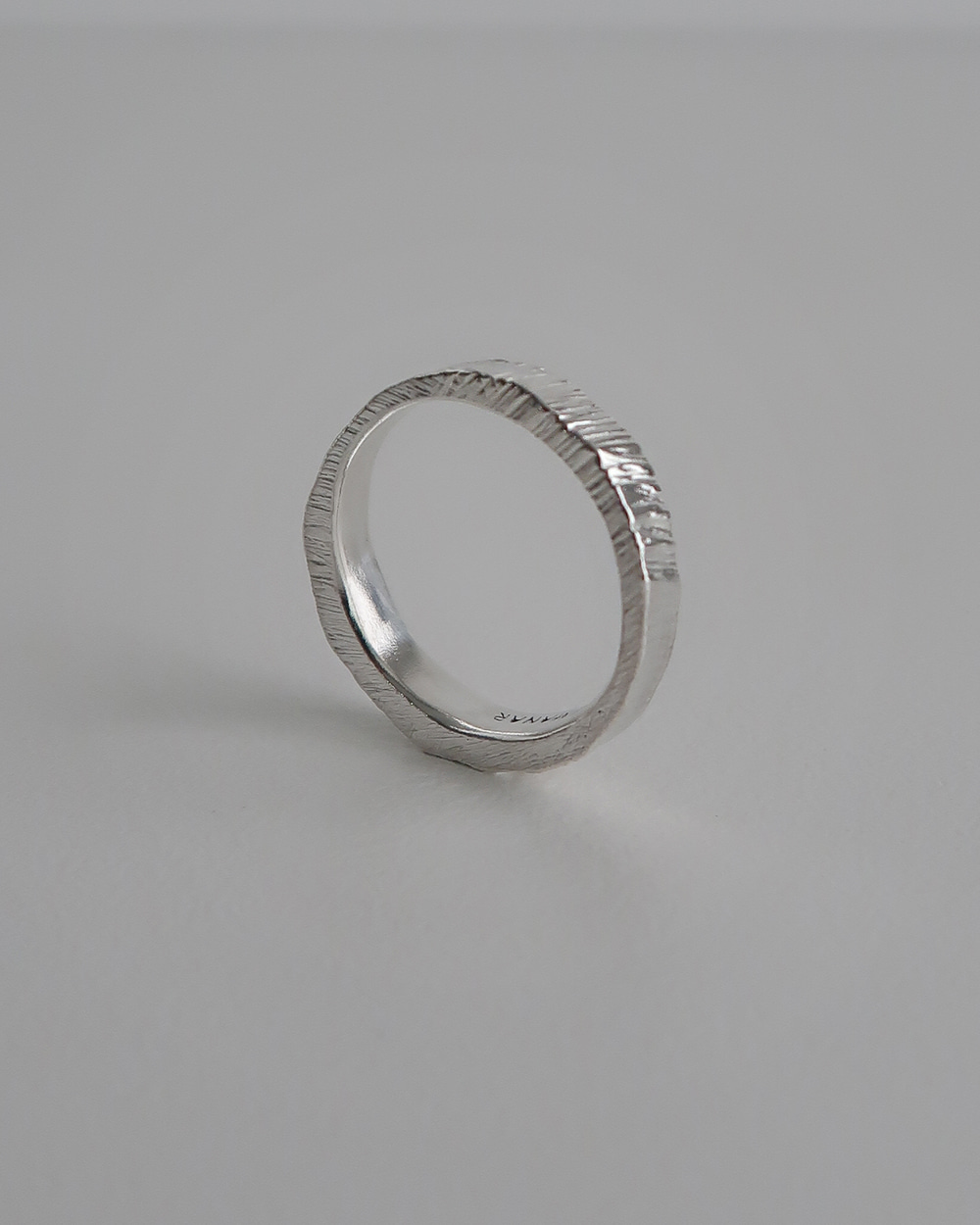 Woody silver RING (Bold Type)