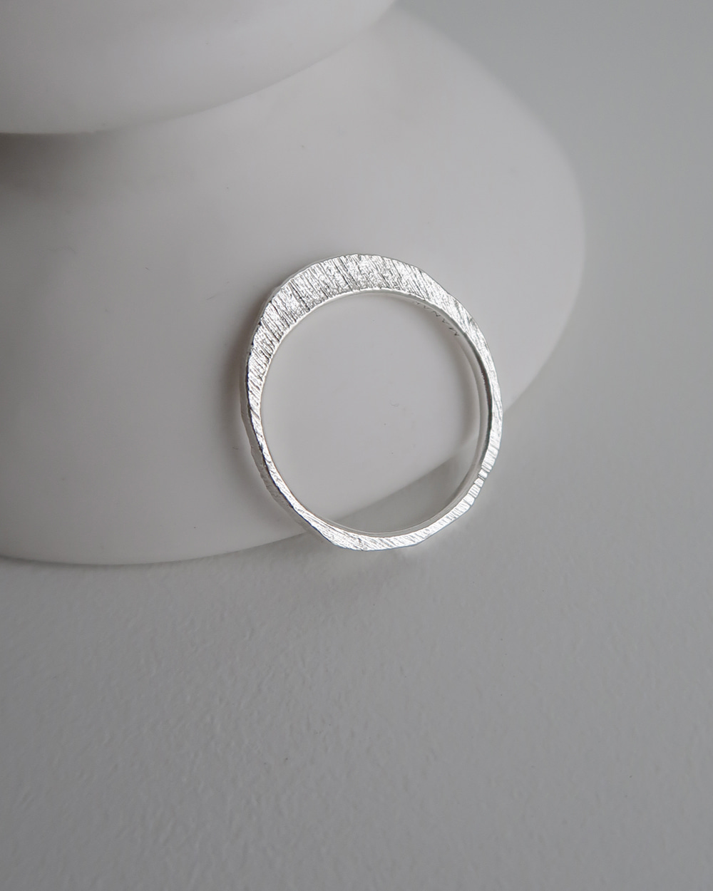 Woody silver RING (Thin Type)